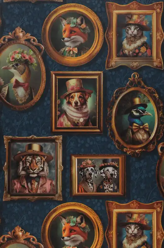 Sale Tapete Critter Gallery Blau