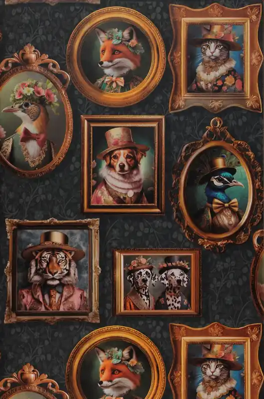 Letzte Chance Tapete Critter Gallery Schwarzgrau