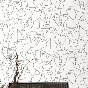 Tapete Sketched Weiß Direktkauf