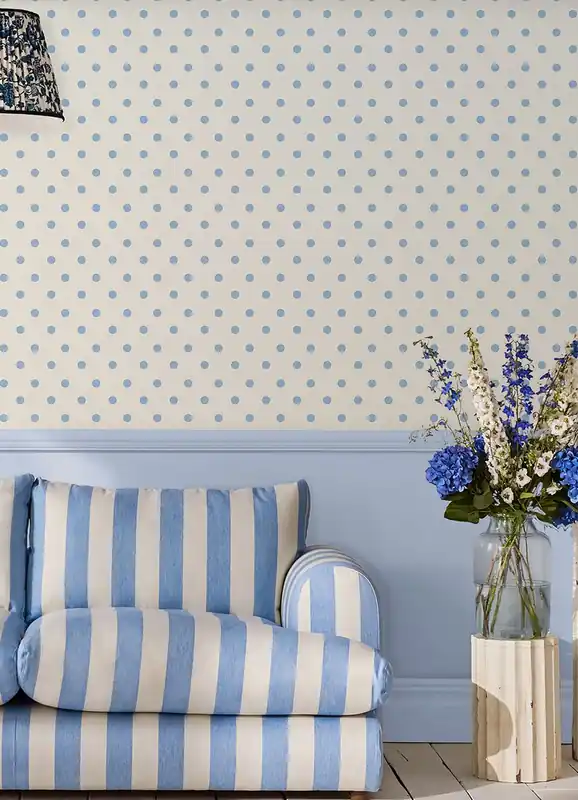 Tapete Dotty Days Hellblau Direktkauf