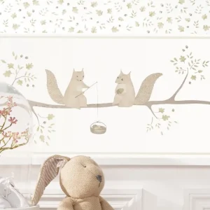 Bordüre Eichhörnchen Beige Super-Preis