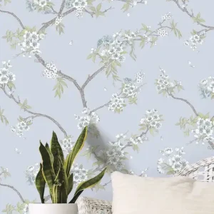 Tapete Sakura Path Hellblau Begrenztes Angebot