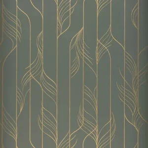 Zertifiziert Tapete Featherline Zementgrau