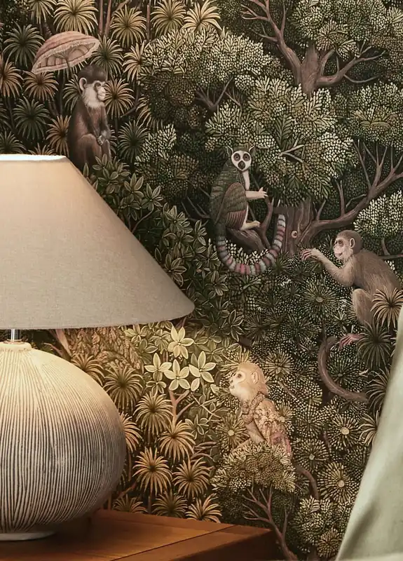 Angebot Tapete Jungle Reverie Grüntöne