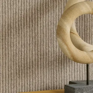 Tapete Rattan Herringbone Beigegrau Preisknaller