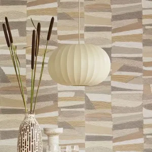 Tapete Wool Graphics Beige Nur Für Kurze Zeit