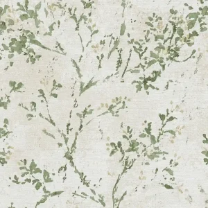 Must-Have Vliestapete Floral Beige Creme – Zartes Blätter-Motiv & Struktur