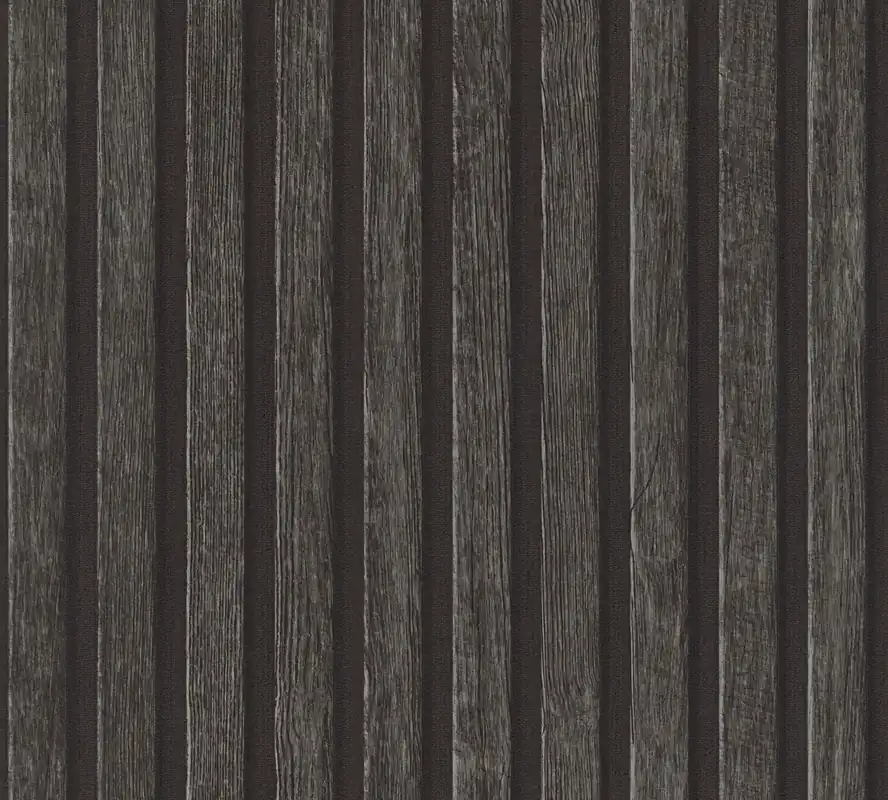 Vliestapete Holzoptik, grau, schwarz, Paneele, A.S. Création 391094 Neue Kollektion