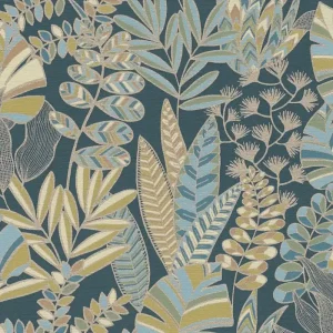 A.S. Création Antigua, Florale Tapete, blau, gold 390955 Solange Der Vorrat Reicht
