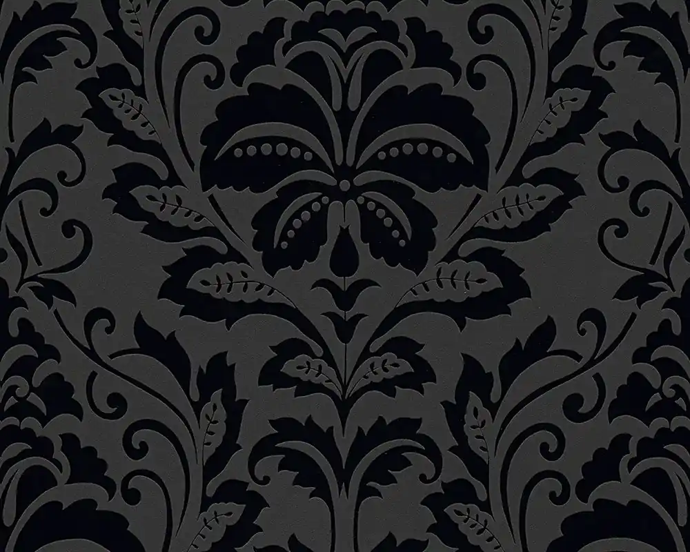 A.S. Création Black & White, Barock Tapete, schwarz 255426 Begrenztes Angebot