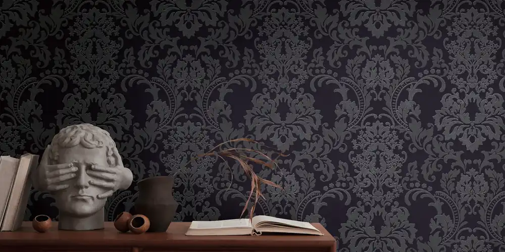 A.S. Création Black & White, Barock Tapete, schwarz, silber 361663 Expressversand