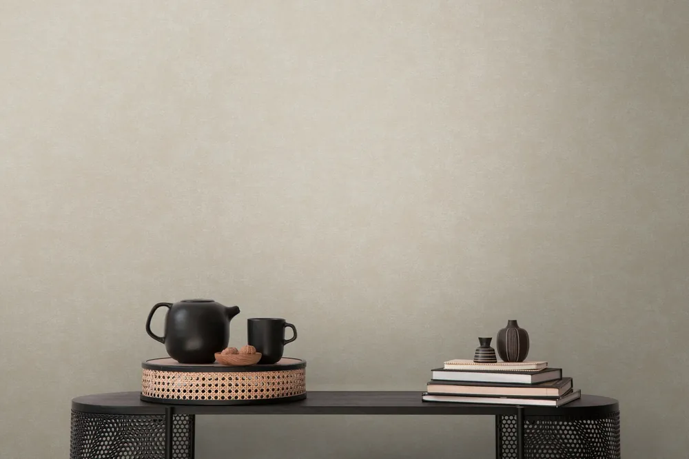 A.S. Création Casual Living, Uni, grau und beige 393412 Finale Aktion