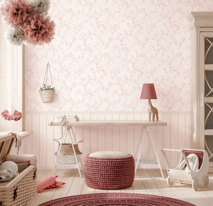 Markenprodukt Fototapete Äste - Blümchen, creme, rosa, A.S. Création 770751