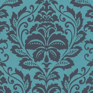 A.S. Création Attractive, Barock Tapete, türkis, schwarz 369105 Mega-Angebot