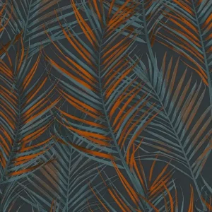 A.S. Création Attractive 2, Florale Tapete, schwarz, orange 390386 Solange Der Vorrat Reicht