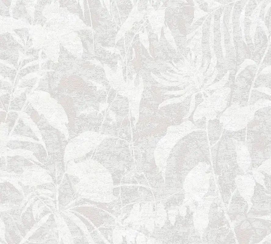 Preis Gesenkt Satintapete, Floral, weiß 782033