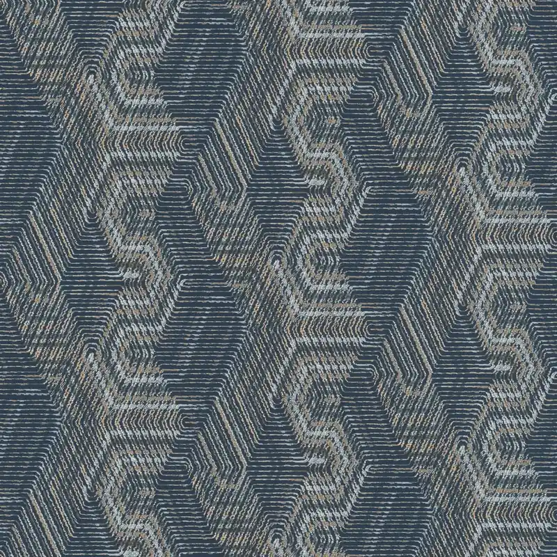 Geprüft Vinyltapete Rasch Muster & Motive Blau-Dunkelblau 751949