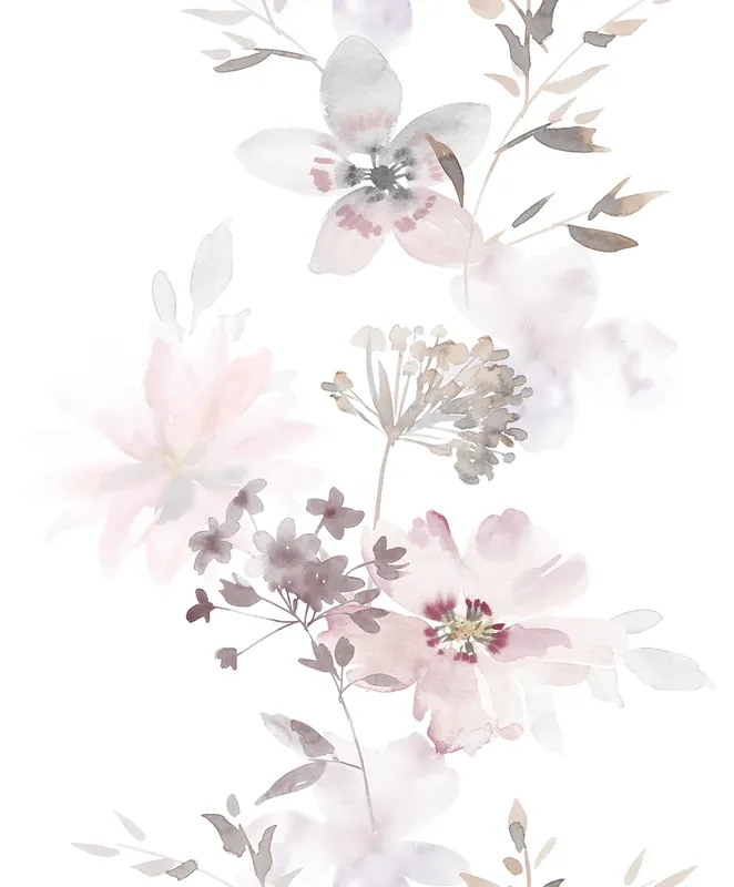 Bestseller Novamur Vliestapete, Floral, weiß-rosa 81623