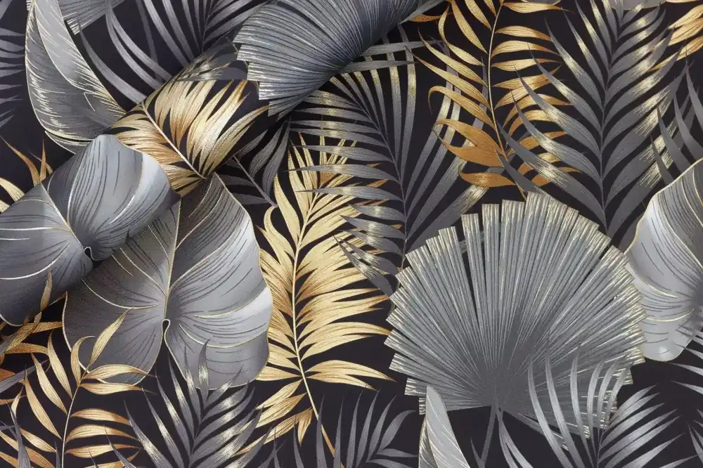Direktkauf Rasch Selection Vinyl/Vlies, Botanical, grau schwarz 462043
