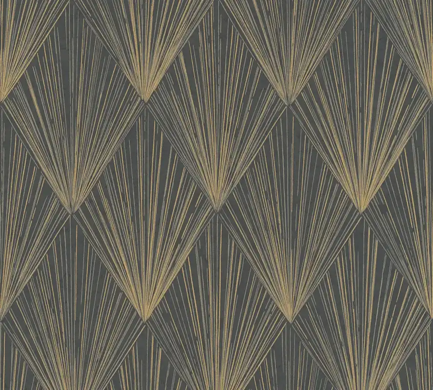 Rabatt Livingwalls Metropolitan Stories 2, Geometrische Tapete, schwarz, gold 378644