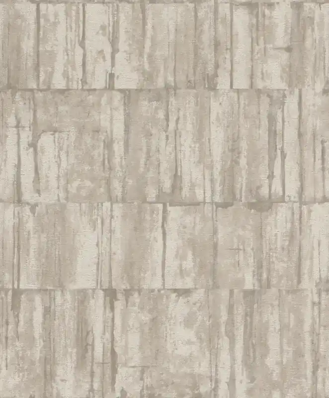Günstig Rasch Vliestapete, Metalloptik Industrial Look, beige grau