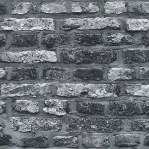A.S. Création Black & White, Steintapete, grau, schwarz 362812 Markenware