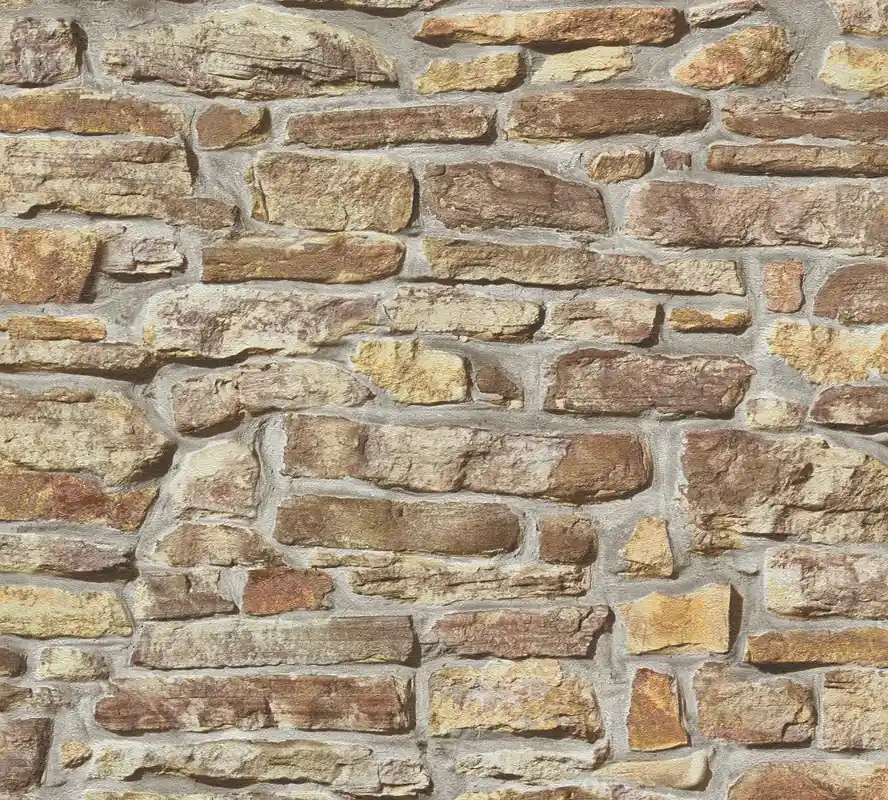 A.S. Création Bricks & Stones, Steintapete, beige, gelb 388151 Sofort Bestellen