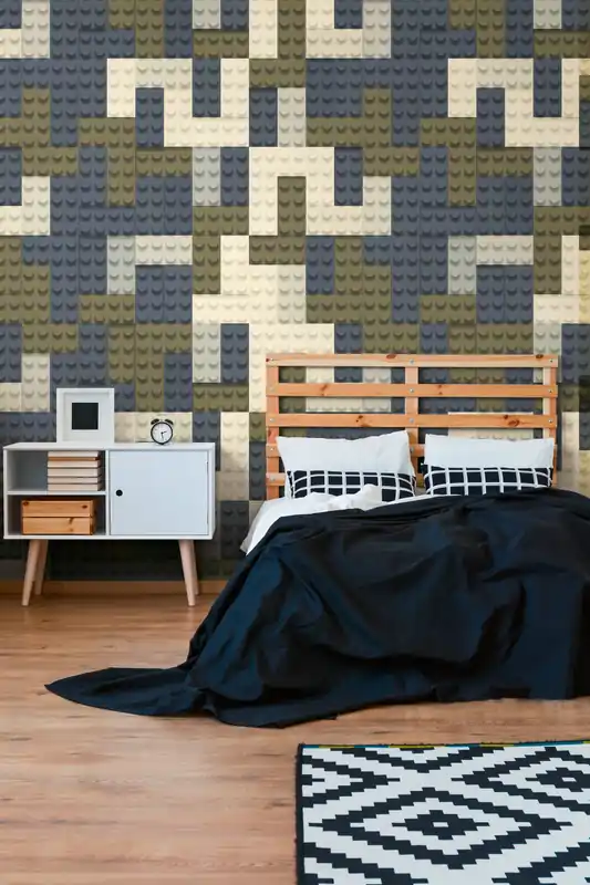 Sale Fototapete Bausteine - Jugendzimmer, beige, blau, A.S. Création 770651