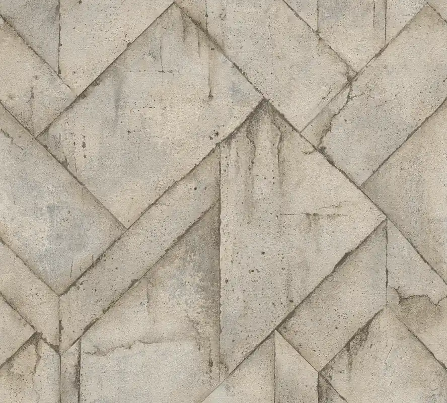 Preis Gesenkt Livingwalls Industrial, Steintapete, beige, braun 377414