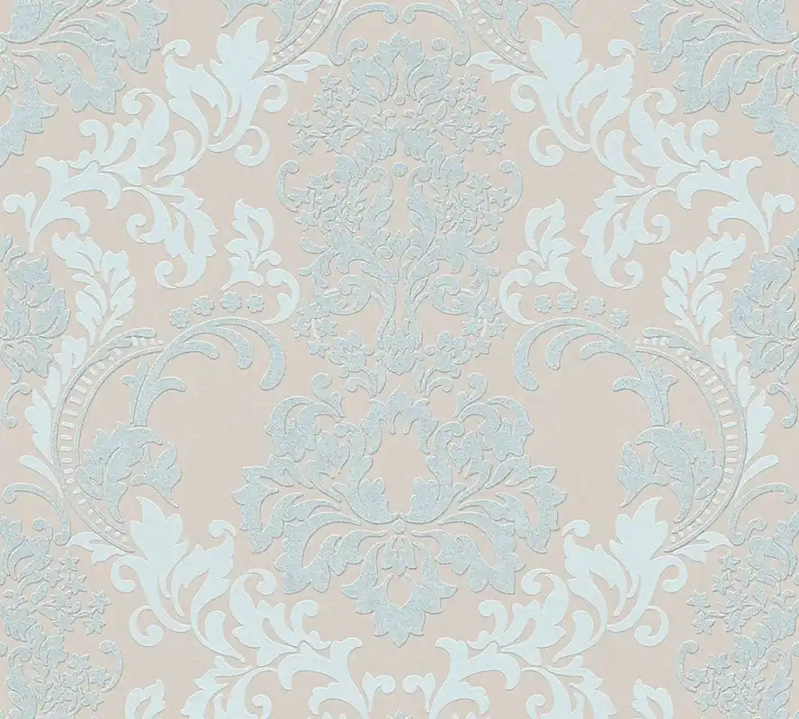 Neuheit A.S. Création Neue Bude 2.0, Barock Tapete, blau, beige 361662