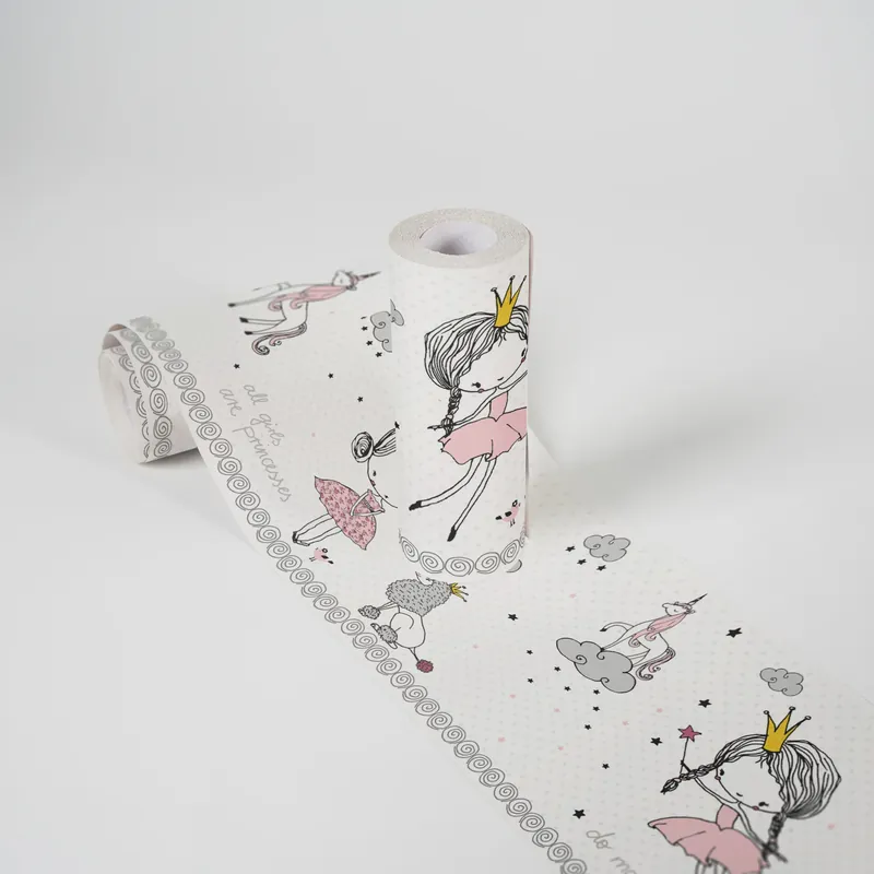 Heißes Angebot A.S. Création Lovely Kids, Kinderzimmerbordüre, rosa, grau 403755
