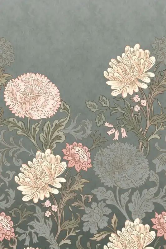 Finale Aktion Rasch Salisbury, Floral, grün 552256