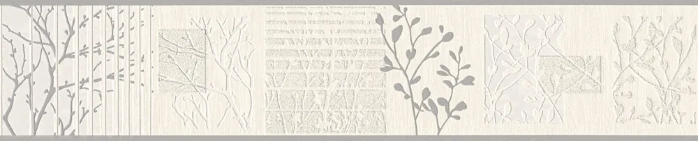 Preisreduziert A.S. Création Only Borders 10, Florale Tapete, grau, silber 344212
