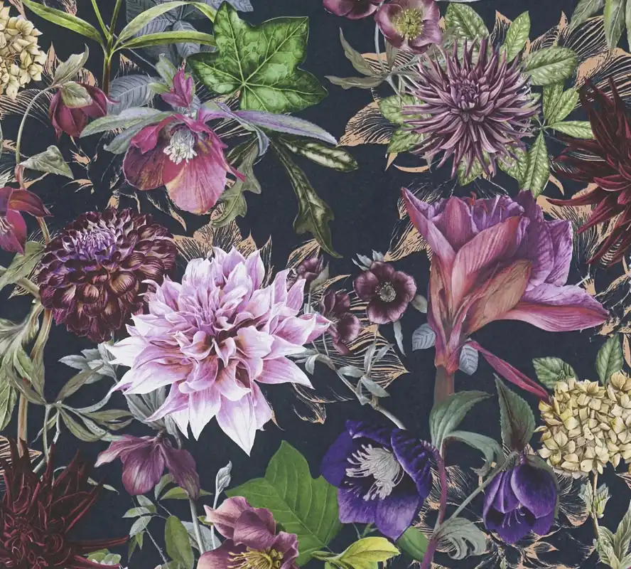 Beliebt A.S. Création Dream Flowery, Florale Tapete, bunt, grün 381756