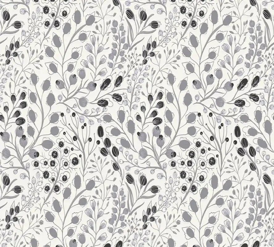 A.S. Création Attractive 2, Florale Tapete, grau, weiß 388473 Must-Have