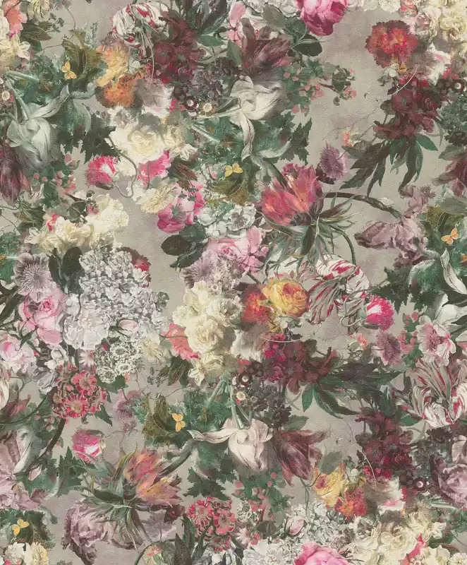 Heißes Angebot Blumen Papiertapete in Pink & Beige - Passepartout 229929