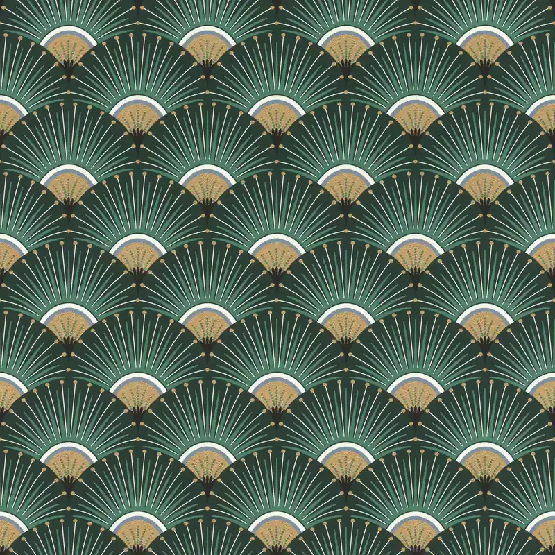 Vliestapete Art-Deco Fächer 637618 Neu Im Sortiment