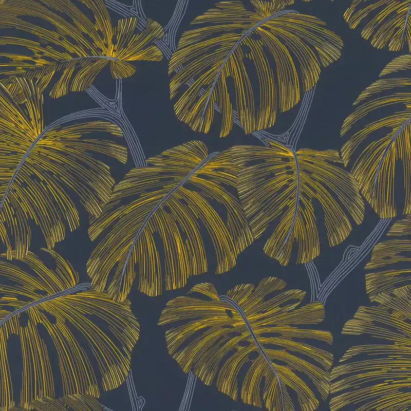 Vliestapete Monstera in Blau 692105 Ausverkauf