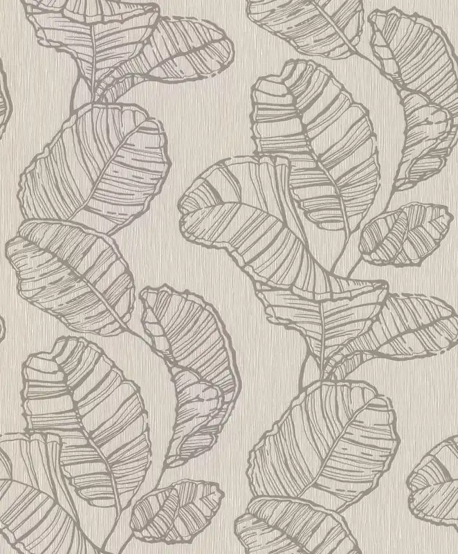 Direktkauf Blätter Vliestapete in Beige-Rotbeige Selection 822632