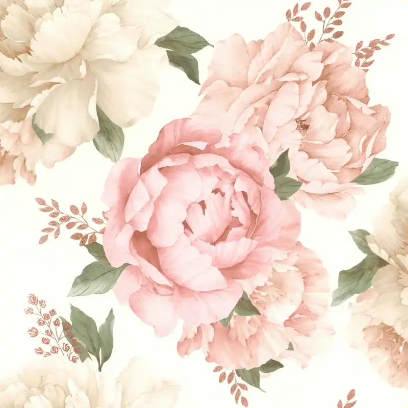 Papiertapete mit großen Rosen 278705 Finale Aktion