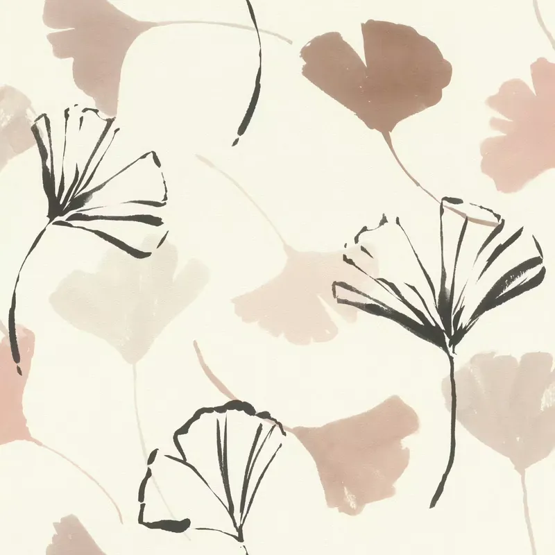 Gingko Vliestapete in Rosa-Blassrosa Selection Vinyl/Vlies 690118 Heißes Angebot