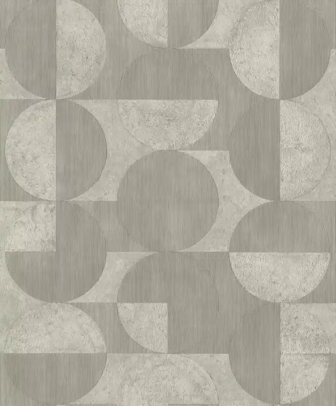Kreise Vliestapete in Grau-Mittelgrau Selection 521351 Neuheit