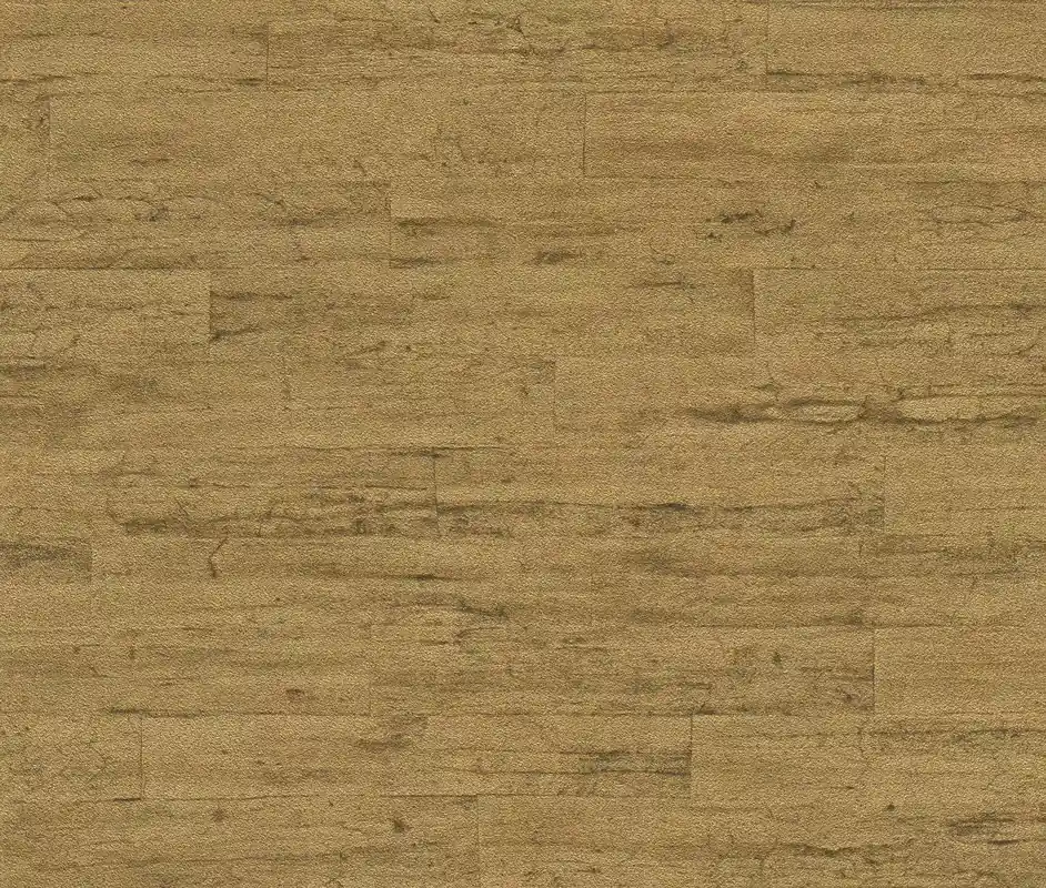Neu Holzoptik Vliestapete in Gold-mattgold Selection 537079