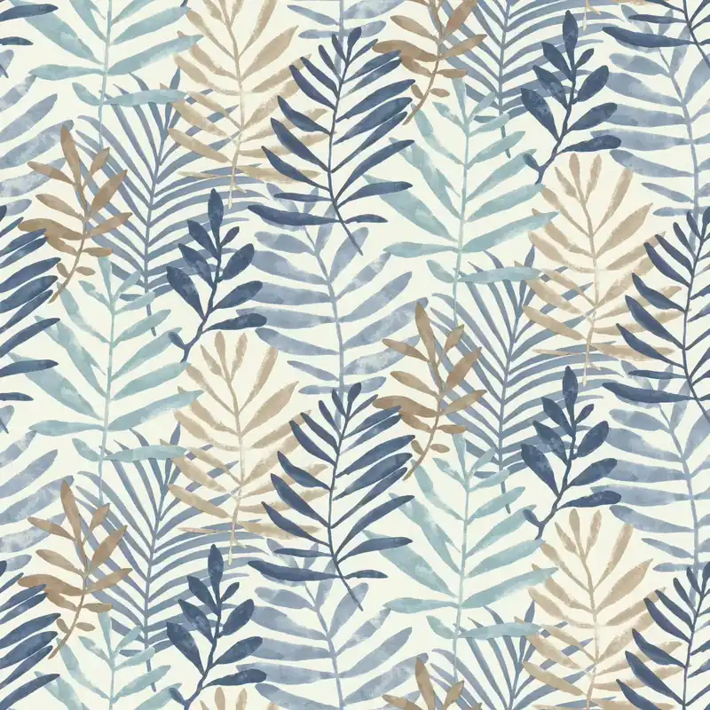 Blätter Vliestapete in Blau-Dunkelblau Selection Vinyl/Vlies 865349 Saisonangebot