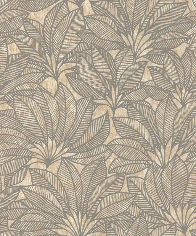 Direktkauf Blätter Vliestapete in Braun-Erde Deco Style 542660