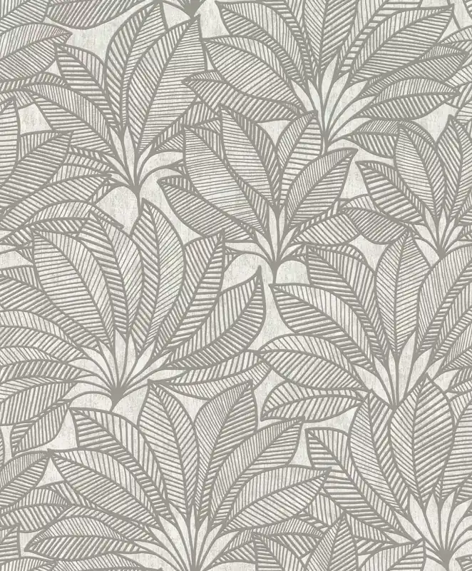 Blätter Vliestapete in Grau-Hellgrau Deco Style 542646 Super-Preis