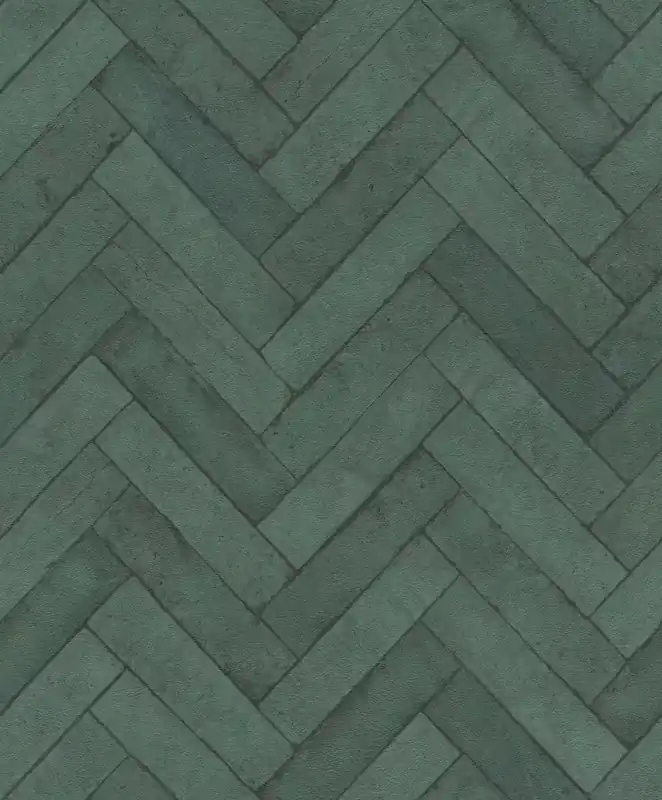 Bestpreis Bricks Vliestapete in Grün-flaschengrün Selection 499155