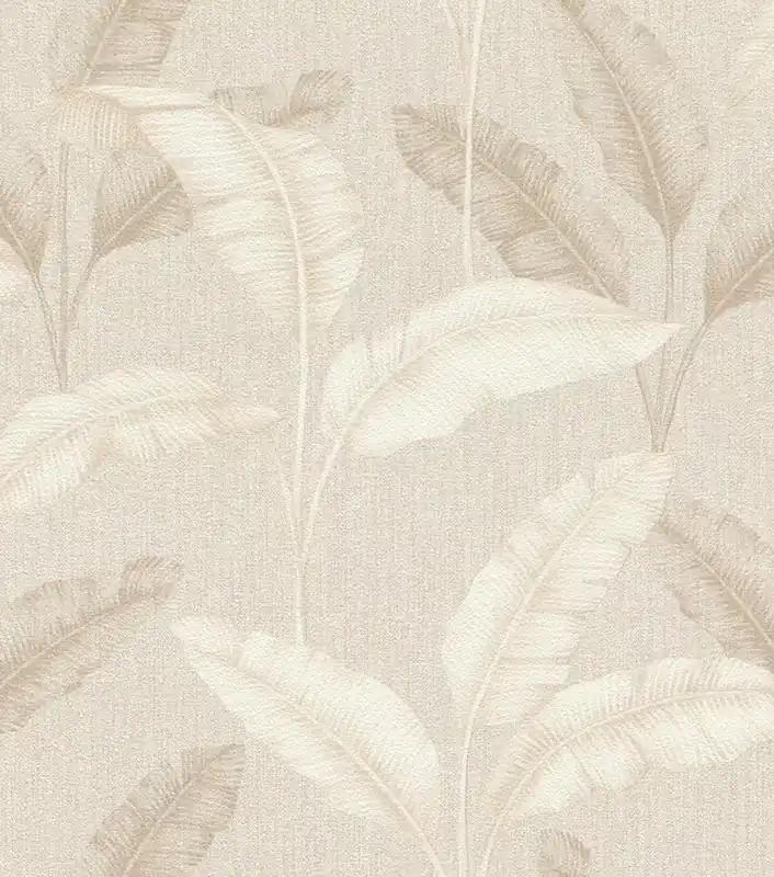Papiertapete mit Bananenblättern in Beige 200331 Garantierte Lieferung