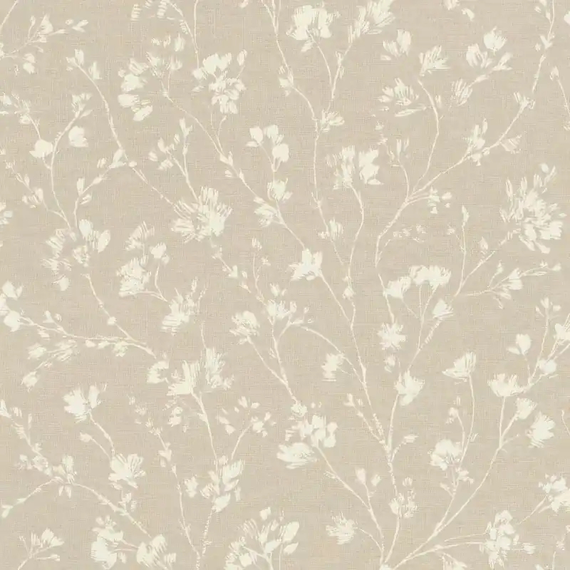 Günstig Vliestapete mit zarten Blüten in Beige, Country Charme 463811