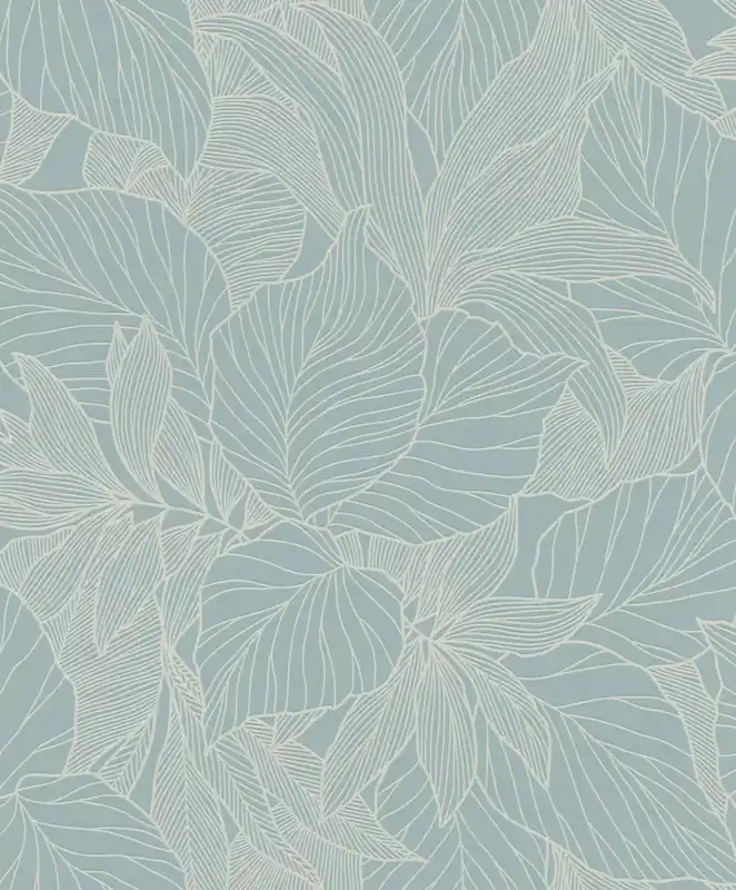 Blätter Vliestapete in Blau-Pastellblau Deco Style 314915 Nur Heute